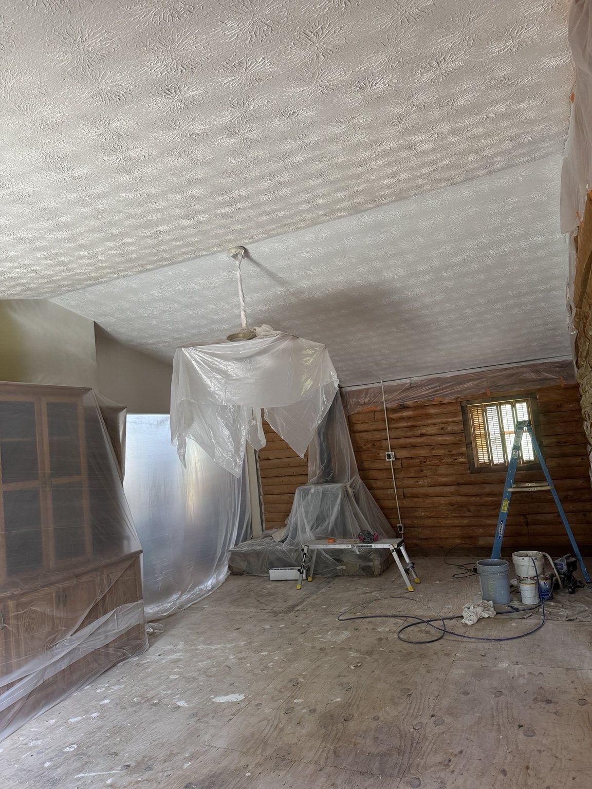 Interior ceiling preparation and protection